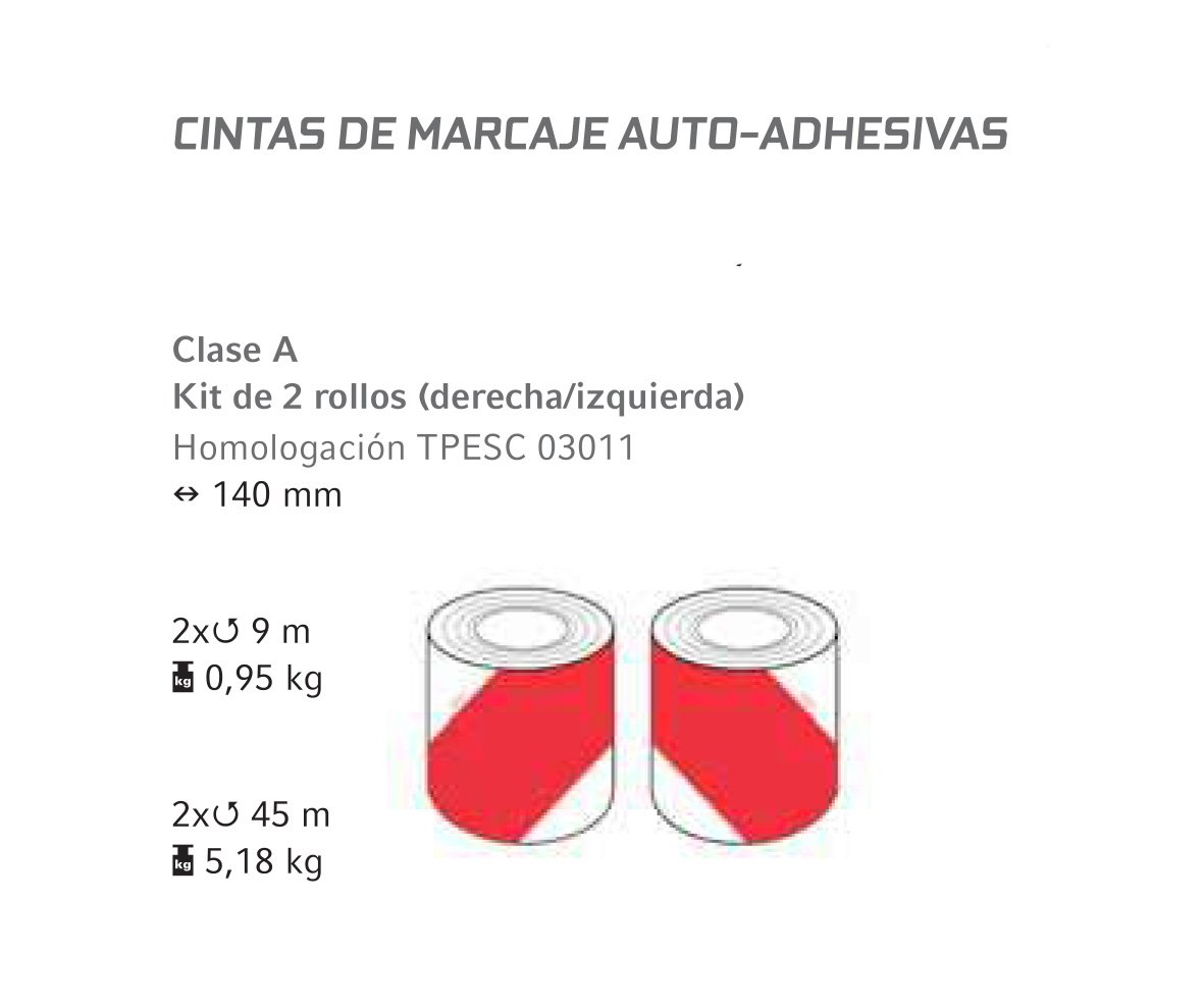 CINTA DE MARCAJE DERECHA-IZQUIERDA
